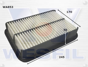 Air Filter A1245 Fits Toyota/Mazda WA853 - Wesfil