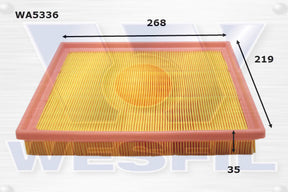 Air Filter A1872 Fits BMW WA5336 - Wesfil