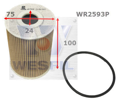 Oil Filter R2593P Fits Nissan WR2593P - Wesfil | Universal Auto Spares