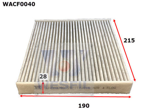 Cabin Filter RCA164P/178P/260P Fits Toyota WACF0040 - Wesfil