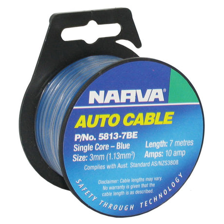 Cable S/core 3mm 10a 7m Blue - Narva