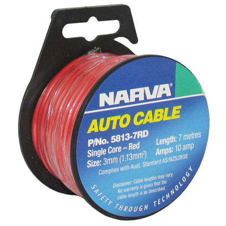 Auto Cable 3mm x 7m Red - Narva