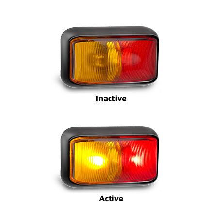 58 Series Blister Single - LED AutoLamps Amber Red Side Marker