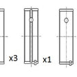 Main Bearing Set ROVER 18K 4CYL 5BM1051-.25 - FAI