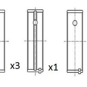 Main Bearing Set ROVER 18K 4CYL 5BM1051-.25 - FAI