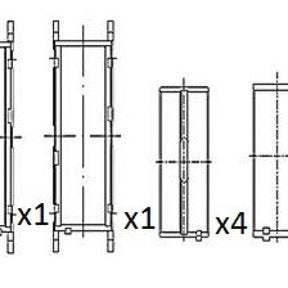 Main Bearing Set MERCEDES BENZ OM651 5BM1055-.25 - FAI