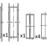 Main Bearing Set MERCEDES BENZ OM651 5BM1055-STD - FAI