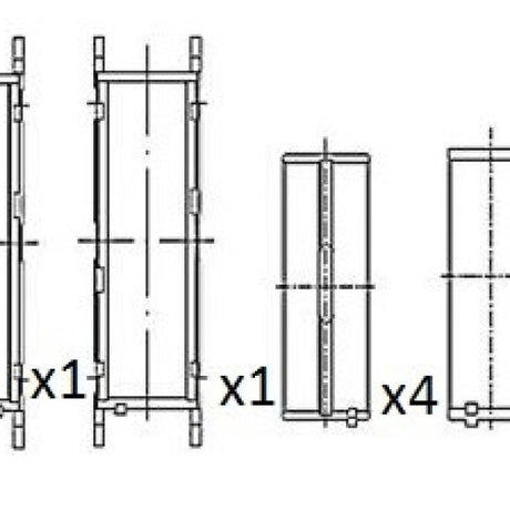 Main Bearing Set MERCEDES BENZ OM651 5BM1055-STD - FAI