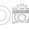 Piston & Pin Set FORD 3.2L P5AT RANGER BT50 5DP2046-STD - NASON