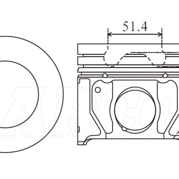 Piston & Pin Set FORD 3.2L P5AT RANGER BT50 5DP2046-STD - NASON