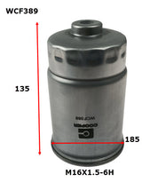 Diesel Fuel Filter Z1117 Hyundai/Kia WCF389 - Cooper