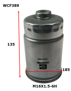 Diesel Fuel Filter Z1117 Hyundai/Kia WCF389 - Cooper