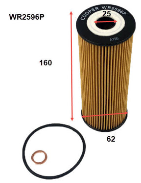 Oil Filter R2596P Fits Mercedes WR2596P - Wesfil