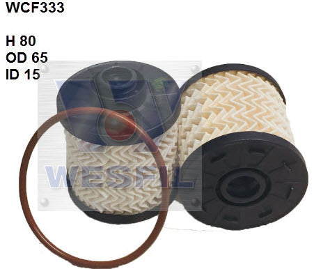 Diesel Fuel Filter R2873P Fits Citroen/Ford/Peugeot WCF333 - Wesfil | Universal Auto Spares