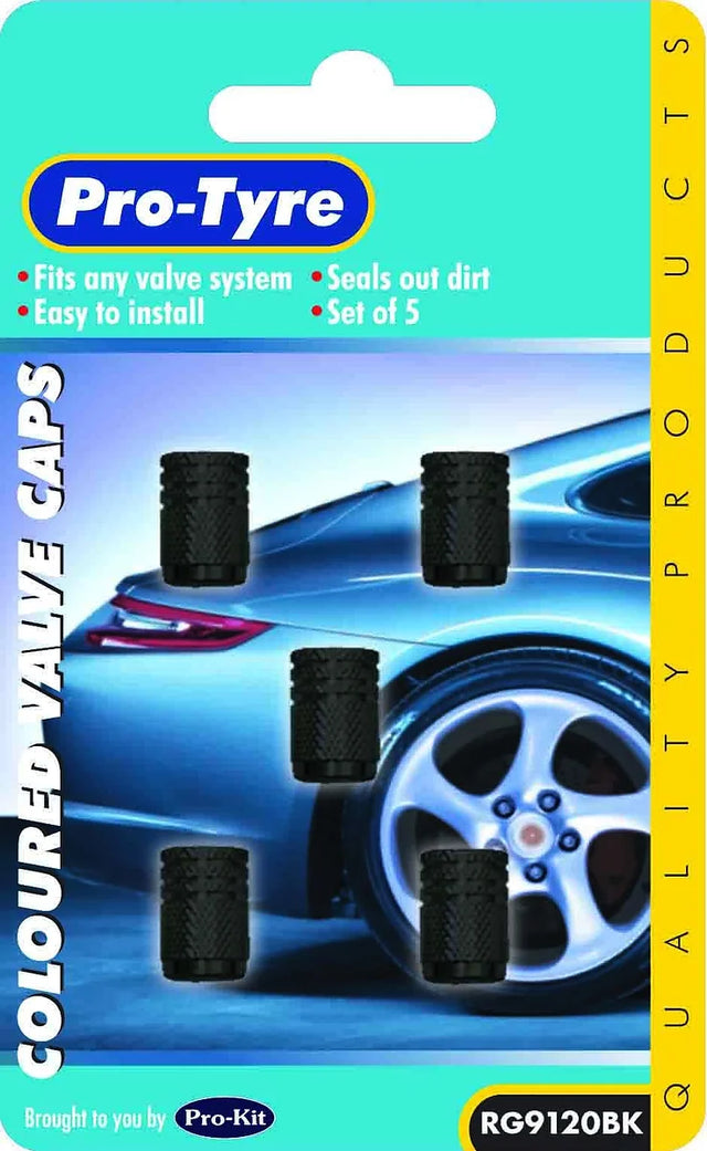 5pc Aluminium Valve Caps - ProTyre | Universal Auto Spares