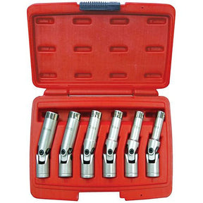 6 Piece 3/8” Drive CR-V Universal Joint Glow Plug Socket Set - PKTool