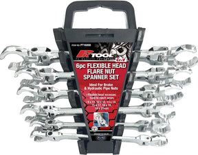 6 Pieces Flexible Head Flare Nut Spanner Set - PKTool