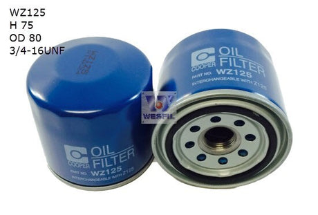 Oil Filter Z125 Fits Daihatsu/Holden/Suzuki WZ125 - Wesfil | Universal Auto Spares