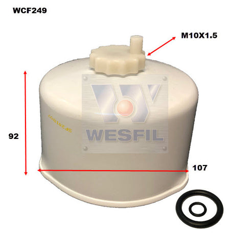 Diesel Fuel Filter Z1116 Fits Landrover WCF249 - Wesfil | Universal Auto Spares