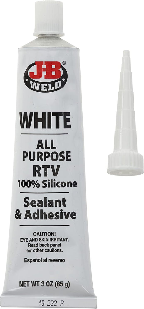 White All-Purpose RTV Silicone Sealant and Adhesive 85g  - J-B Weld | Universal Auto Spares