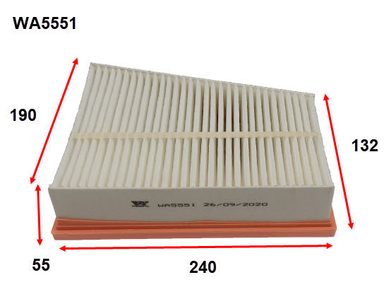 Air Filter Fits Renault WA5551 - Wesfil | Universal Auto Spares