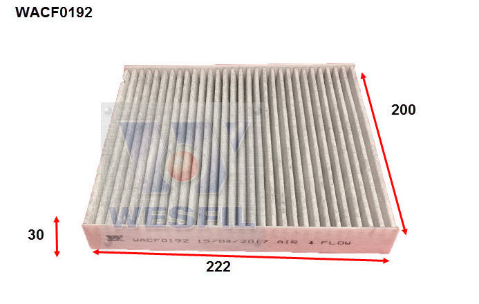 Cabin Filter Fits Lexus WACF0192 - Wesfil | Universal Auto Spares