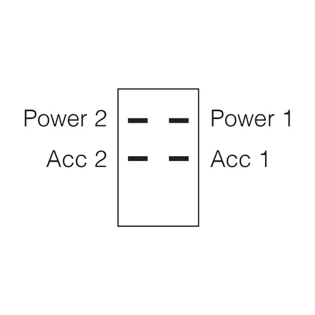 Rocker Switch Off/On DPST (Contacts Rated 20A 12V) - Narva | Universal Auto Spares