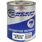 Automotive Refinish Acrylic Satin Black 1L - Concept Paints