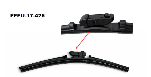 'Ultimate' Beam Blade (425mm) Exact Fit EFEU-17-425 - Exelwipe