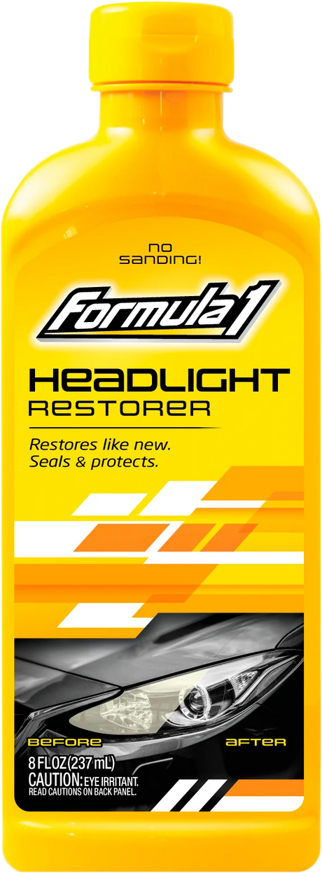 Headlight Cleaner Restorer & Sealant Clears Yellowed Headlights 237ml - Formula 1 | Universal Auto Spares
