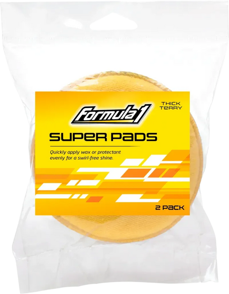2 Super Pads Thick Terry Pads Spread Wax Washable & Reusable - Formula 1 | Universal Auto Spares