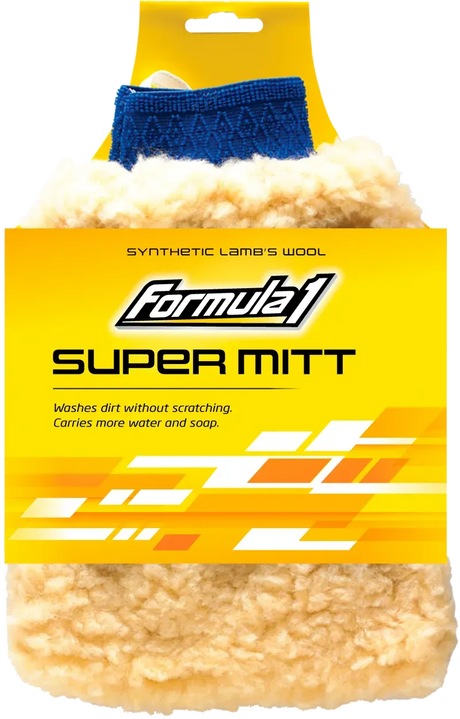 Super Mitt Synthetic Lamb’s Wool Heavy-Duty, Long-Lasting Fibers - Formula 1 | Universal Auto Spares