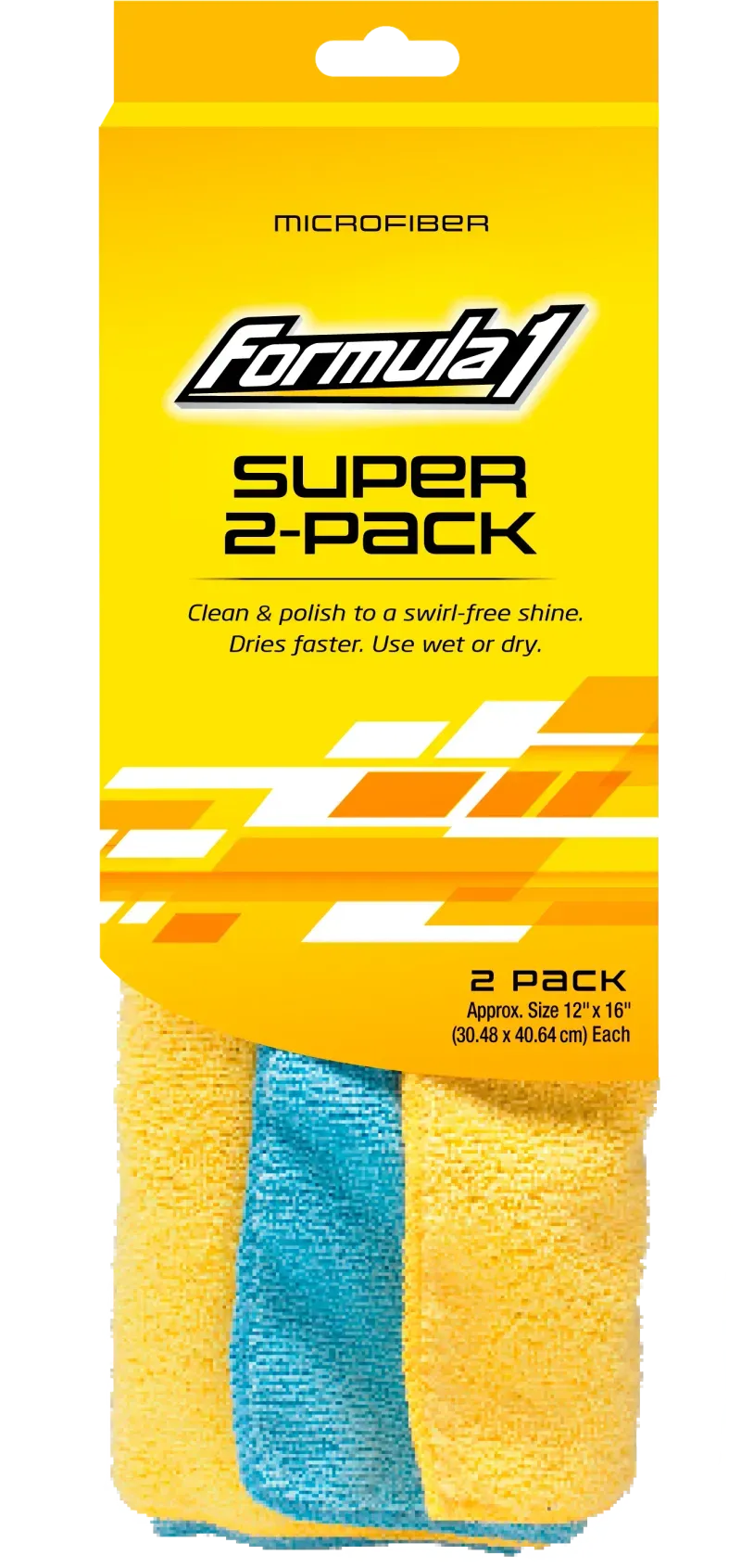 Super 2-Pack of Soft, Absorbent Microfiber Towels - Formula 1
