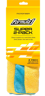 Super 2-Pack of Soft, Absorbent Microfiber Towels - Formula 1