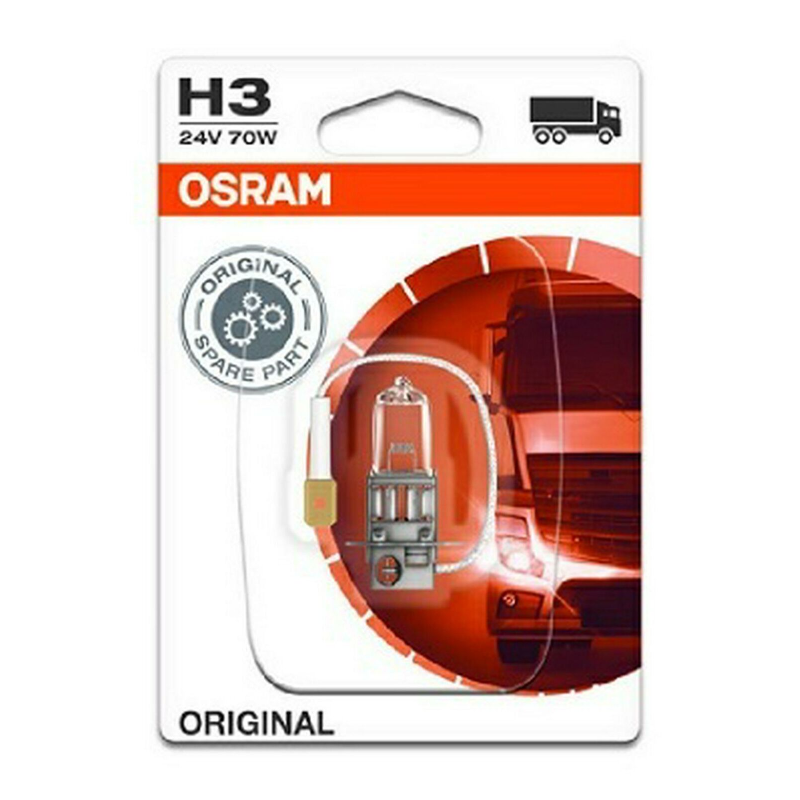 Halogen H3 24V 70W PK22S B/P 1=1 Globe B/Pack 64156-01B - Osram | Universal Auto Spares