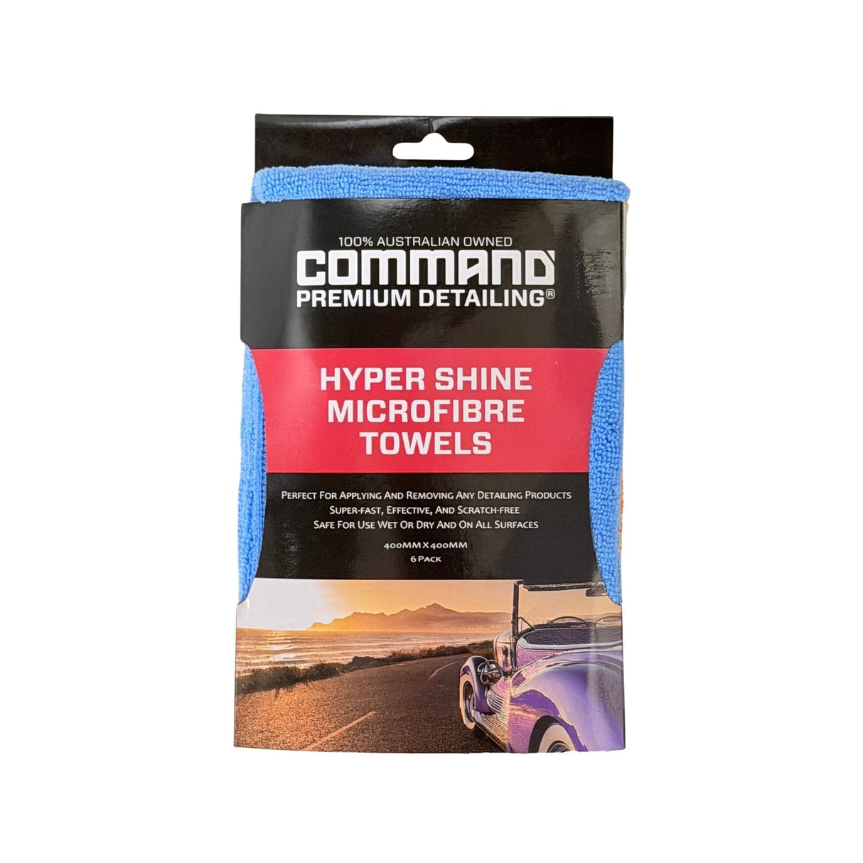 HYPER SHINE MICROFIBRE TOWELS - 6 PACK - Command Detailing