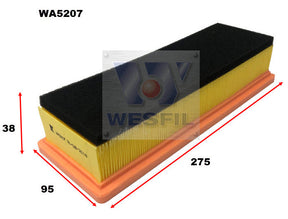 Air Filter A1657 Fits Fiat WA5207 - Wesfil