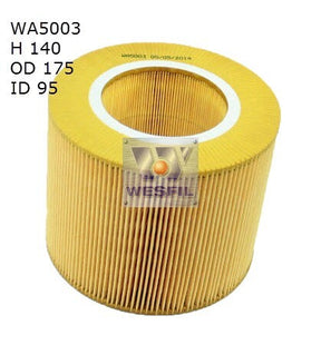 Air Filter A1708 Fits Saab WA5003 - Wesfil