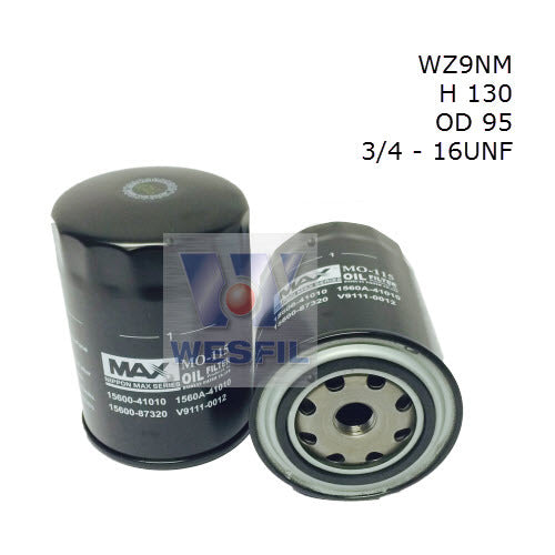 Oil Filter Z9 Multi Applic. WZ9NM - Wesfil | Universal Auto Spares