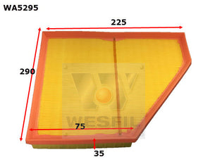 Air Filter A1928 Fits BMW WA5295 - Wesfil