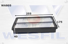 Air Filter A463 Fits Ford WA805 - Wesfil