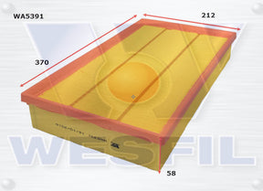 Air Filter Fits Audi/VW WA5391 - Wesfil