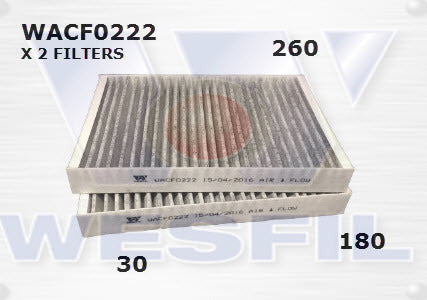 Cabin Filter RCA402MS Fits Mercedes WACF0222 - Wesfil | Universal Auto Spares