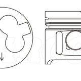 Piston & Pin Set TOYOTA 1HZ LATE 6DP2019-1.00 - Nason