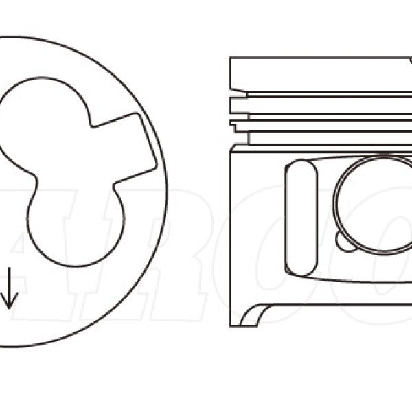Piston & Pin Set TOYOTA 1HZ LATE 6DP2019-STD - NASON