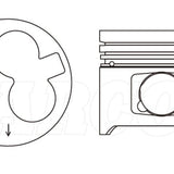 Piston & Pin Set TOYOTA 1HZ TURBO 6DP2020-0.50 - Nason