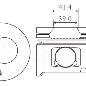 Piston & Pin Set TOYOTA 1HDT EARLY 6DP2021-STD - NASON