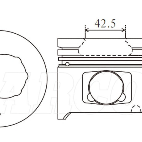 Piston & Pin Set TOYOTA 1HDT LATE 6DP2022-STD - Nason