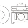 Piston & Pin Set TOYOTA 1HDFT 6DP2023-0.50 - NASON
