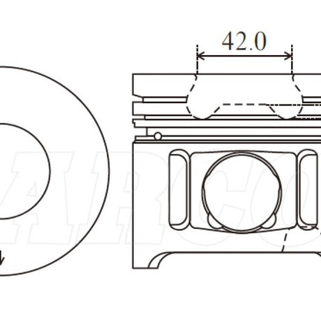 Piston & Pin Set TOYOTA 1HDFT 6DP2023-0.50 - Nason